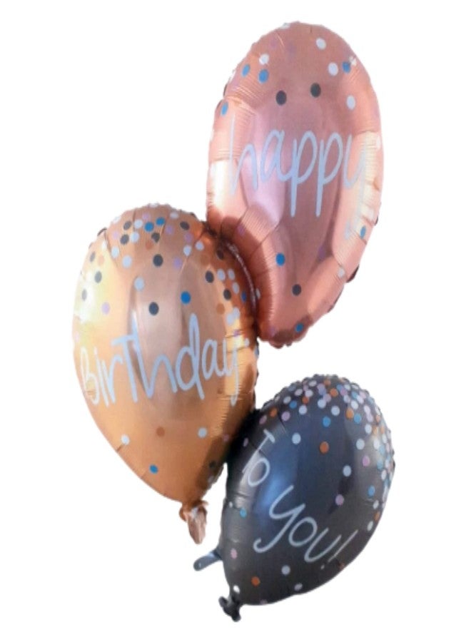 Atpata Funky Happy Birthday To You 43 INCH 3 balloons shape Foil Balloon for unisex Birthday Party Decorations Supplies - Image 1